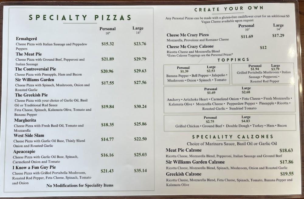 The Green Room Restaurant Menu image 2